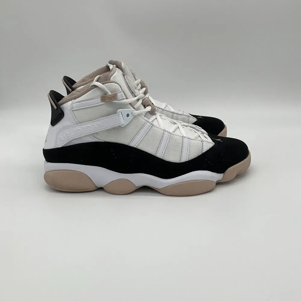 Jordan 6 Rings Mens Size 11.5 White Black Fossil Stone Basketball Shoes Sneakers